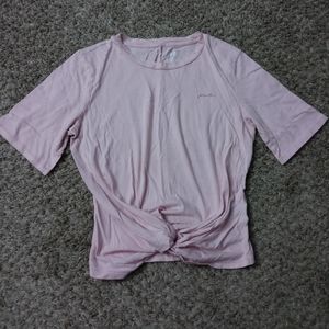 Victoria Secret PINK Short Sleeve Knot Front Tee M